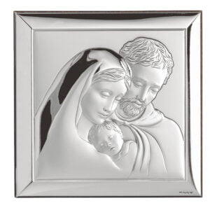 Icoana Sfanta Familie Argint 12x12cm
