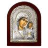Icoana Maicii Domnului Kazan Argint 12x16cm Auriu