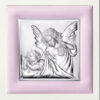 Icoana Inger Pazitor Argint 14x14cm Roz cu Felinar