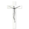 Cruce si Crucifix Argint 46x29cm Lemn Alb