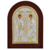 Icoana Arhanghelul Mihail Si Gavril Argint 15x21cm
