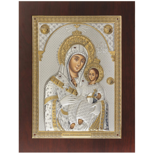 Icoana Maicii Domnului Bethleem Argint 30x37cm