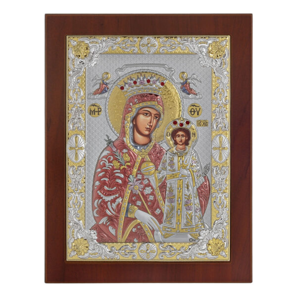 Icoana Maicii Domnului Imparateasa Argint 20x26cm Color
