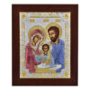 Icoana Sfanta Familie Argint 18x22cm Color