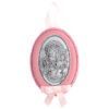 Medalion Maica Domnului Cu Pruncul Argint 8x11cm Roz