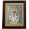 Icoana Maicii Domnului Betleem Argint cu Sticla si Pietricele Bleo 50x60 cm