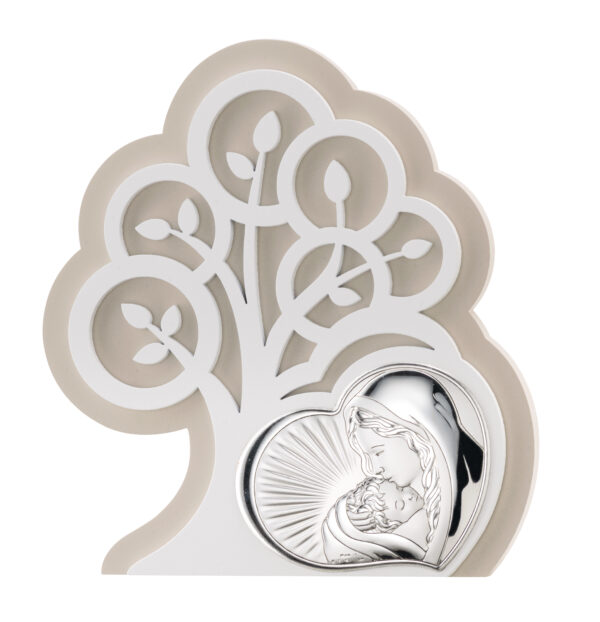 Icoana Maicii Domnului si Pomul Vietii Argint 14x15.5 cm - imagine 3