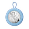 Medalion Patut Sf Familie Argint 10x9cm Albastru