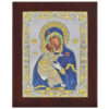 Icoana Maicii Domnului Argint Color Vladimir 20x26 cm