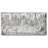 Icoana Argint Cina Cea De Taina 39x19cm Auriu