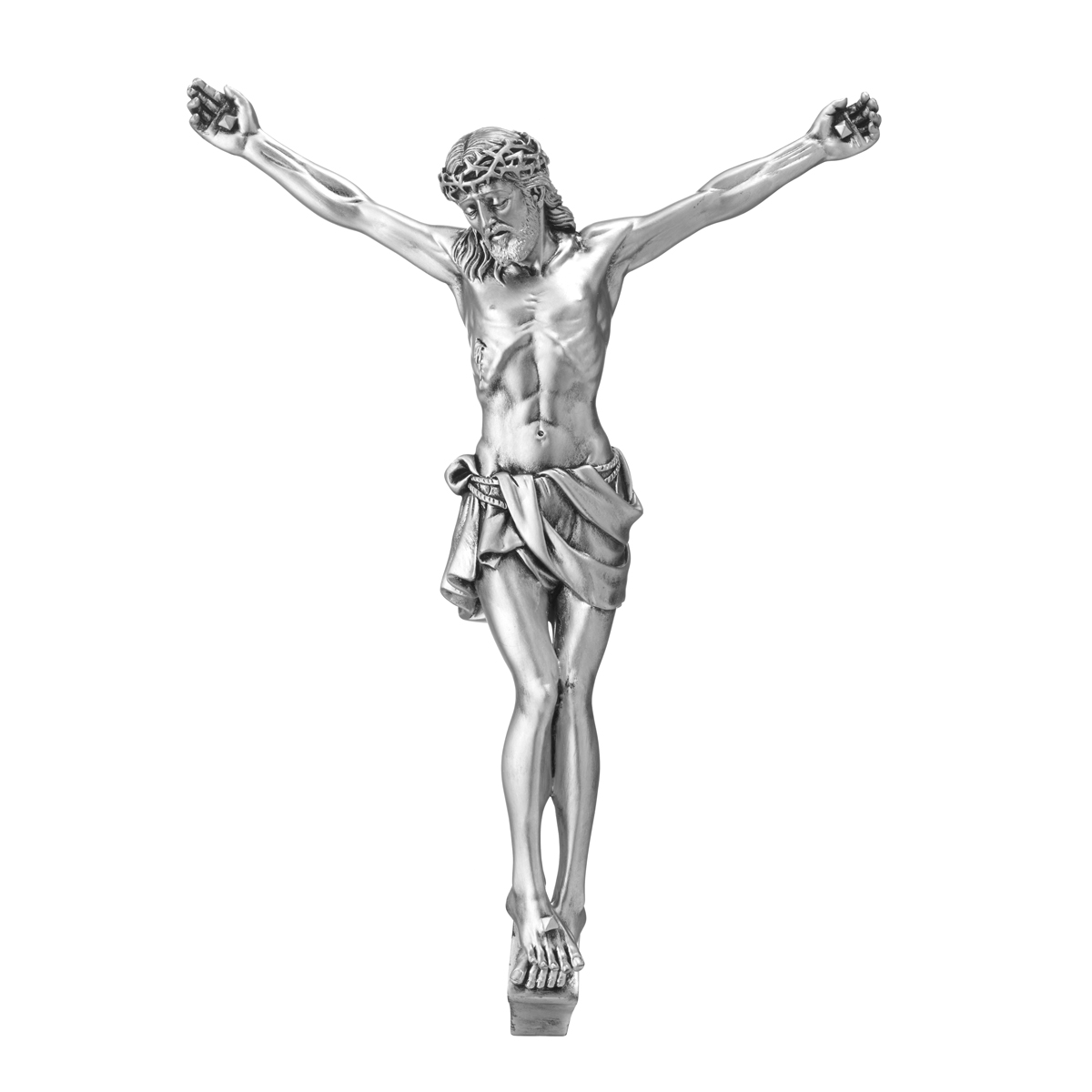 Crucifix Argint Mat Patinat 29 Cm ICOANE De ARGINT
