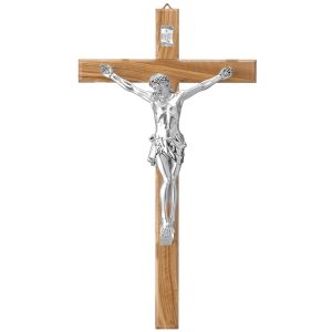 Cruce Lemn Maslin si Crucifix Argint 35 cm