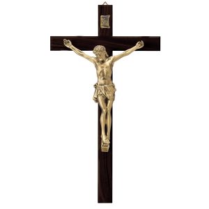 Cruce Lemn si Crucifix Argint 25 cm Bronz