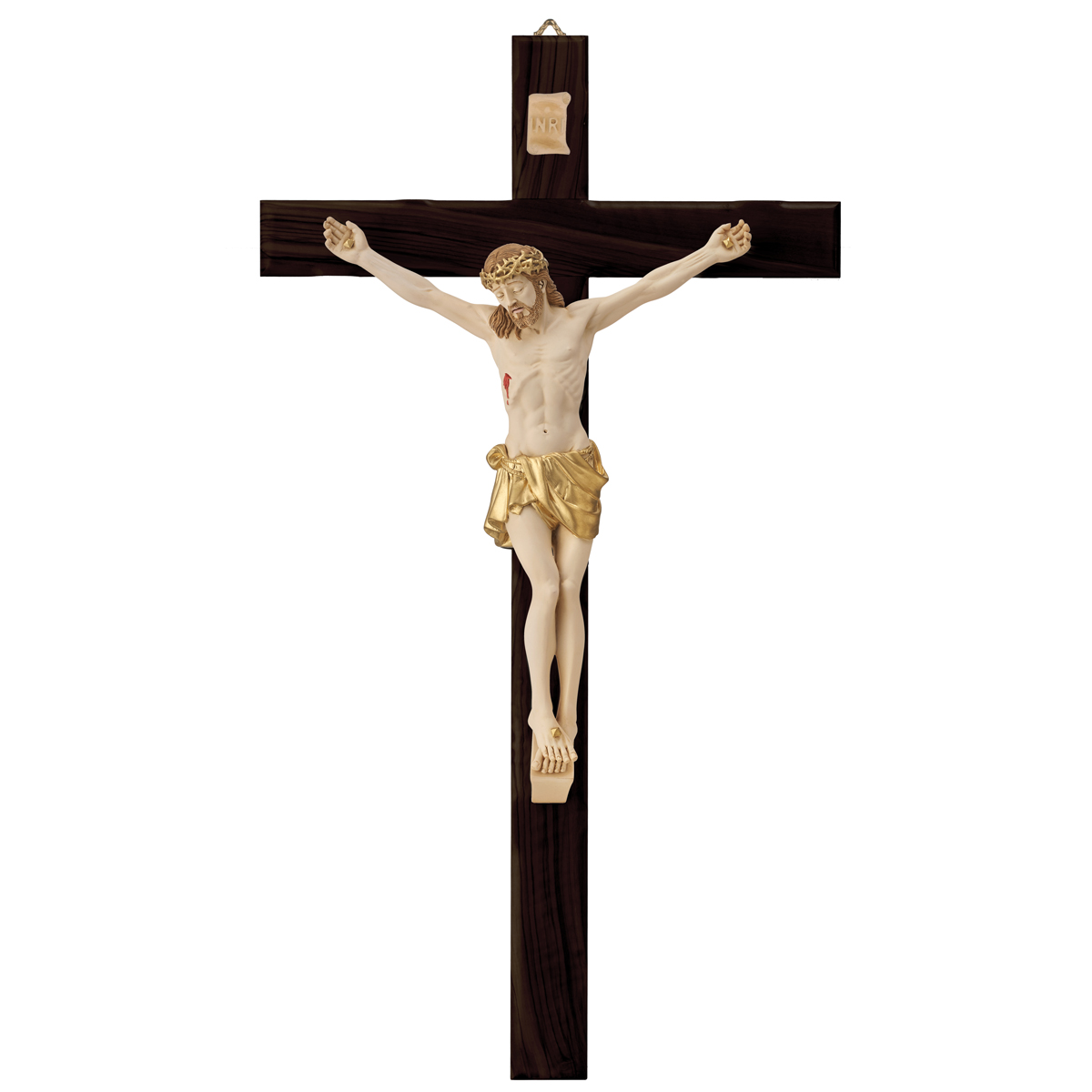 Cruce Lemn Si Crucifix Argint 35 Cm Color ICOANE De ARGINT
