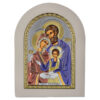 Icoana Sfanta Familie Argint 10x14 cm Color Rama Alba