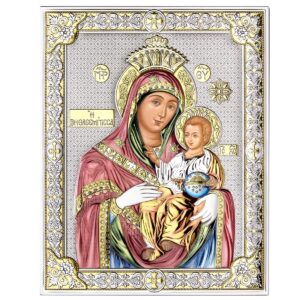 Icoana Maicii Domnului de la Betleem Argint 24x30cm Color