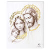 Icoana Sfanta Familie 10x14 cm cu Foita de Aur