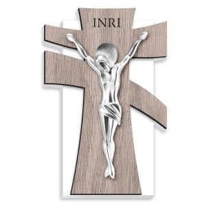 Cruce cu Crucifix Argint 11x17cm