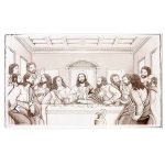 Icoana Cina Cea de Taina 79x50cm cu Foita de Argint