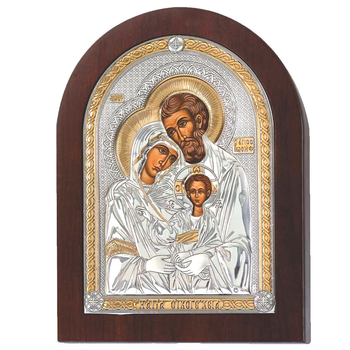 Icoana Sf Familie Argint 7.5x9.5 cm Auriu
