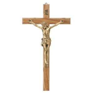 Cruce Lemn Maslin si Crucifix Bronz 25 cm