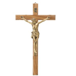 Cruce Lemn Maslin si Crucifix Bronz 35 cm