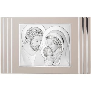 Icoana Sfanta Familie Argint 68x42 cm
