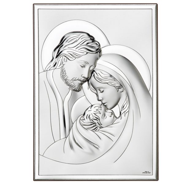 Icoana Sfanta Familie Argint 26x32cm