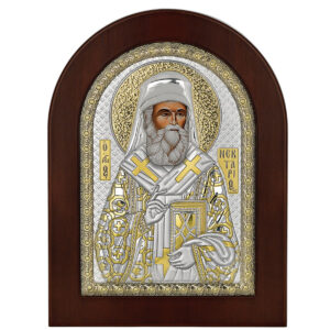 Icoana Sf Nectarie Vindecatorul de Cancer Argint 20x26 cm