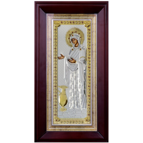 Icoana Sporul Casei Argint 18x33 cm Auriu cu Geam