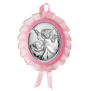Medalion Patut Ingerul Pazitor 9.5 cm Roz
