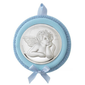 Medalion Patut Ingerul Rafael 8 Cm Bleu