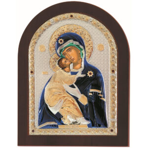 Icoana Maicii Domnului Vladimir Argint 20x26 cm Color