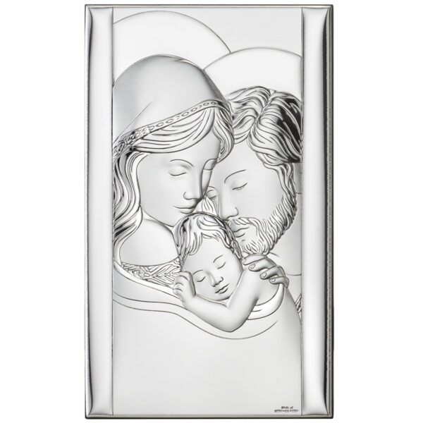 Icoana Sfanta Familie Argint 12x20 cm