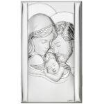 Icoana Sfanta Familie Argint 19x39 cm