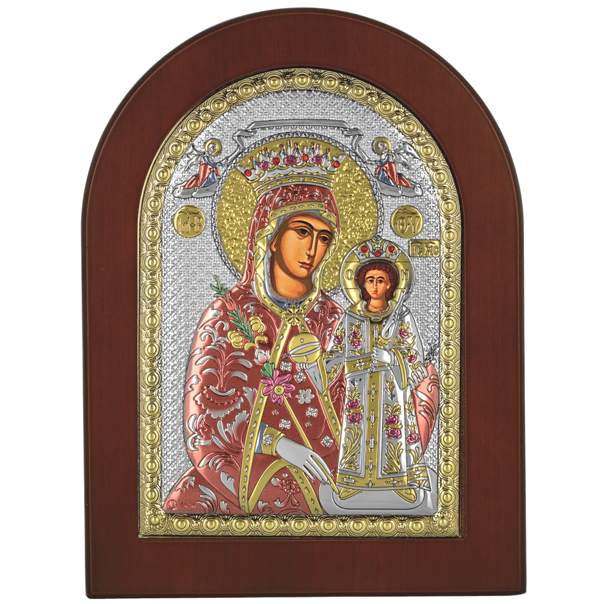 Icoana Maicii Domnului Imparateasa din Argint 15x21 cm Color