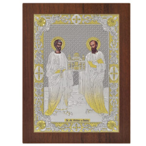 Icoana Sf Apostoli Petru si Pavel din Argint 20x26 cm