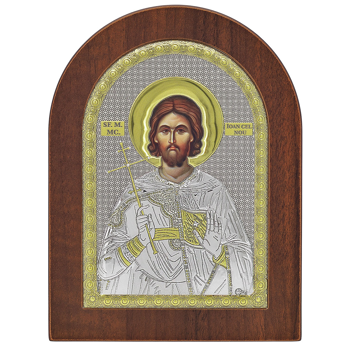 Icoana Sfantul Ioan cel Nou de la Suceava Argint 10x14 cm