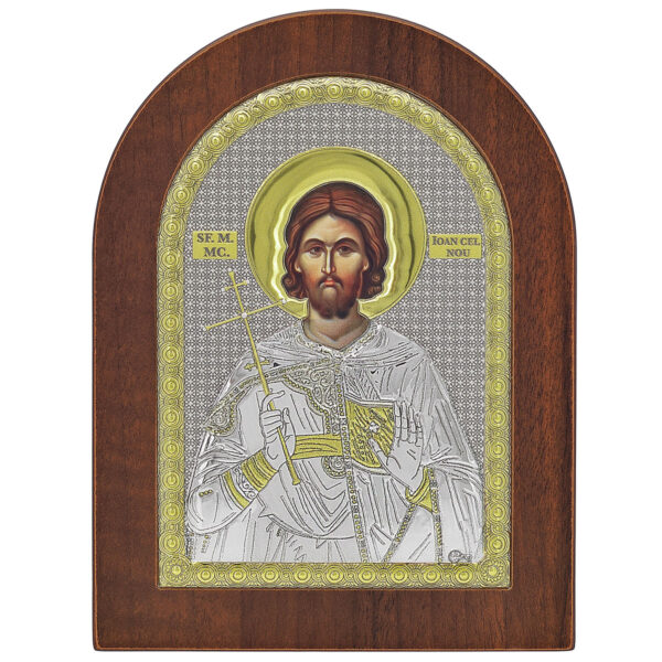 Icoana Sfantul Ioan cel Nou de la Suceava Argint 15x21 cm