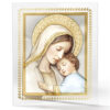 Icoana Maicii Domnului cu Pruncul Sticla 24x29 cm Foita de Aur