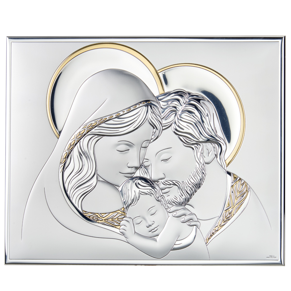 Icoana Sfanta Familie Argint 26x21.5 cm Auriu