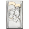 Icoana Sfanta Familie Argint 6.5x11 cm Auriu