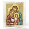 Icoana Sfanta Familie Sticla 17x21 cm Foita de Aur