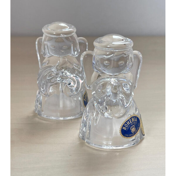 Set Solnita din Cristal Bohemia Ingerasi 7 cm