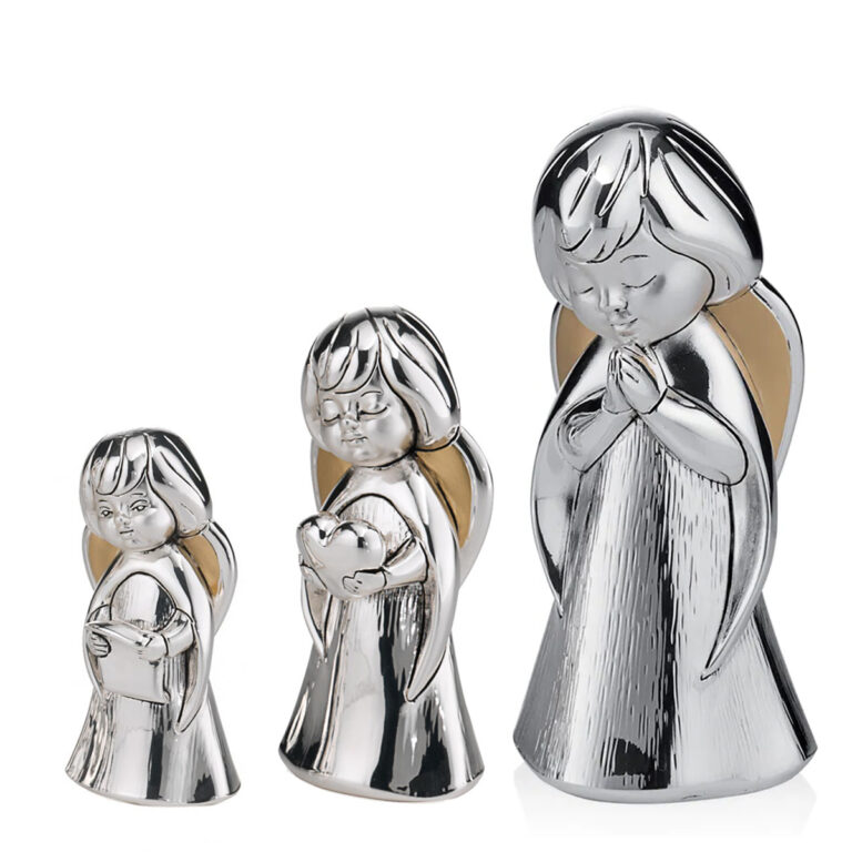 Set 3 Statuete cu Inger Pazitor Argint