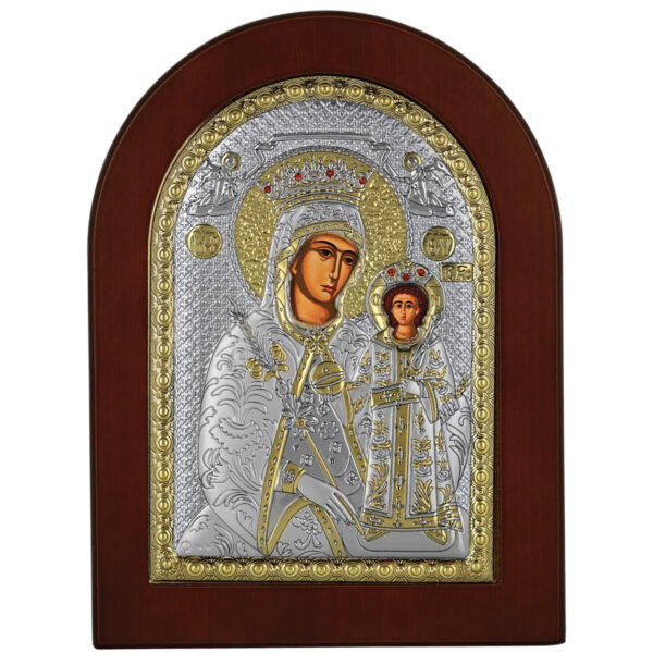 Icoana Maicii Domnului Imparateasa din Argint 20x26 cm