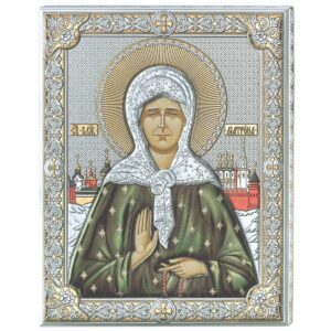 Icoana Argint Sfanta Matrona 12x16 cm Color