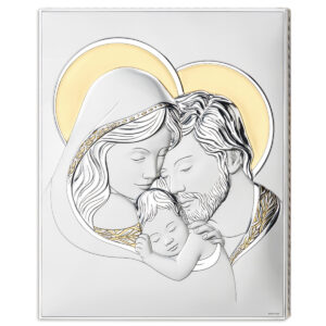 Icoana Sfanta Familie Argint 32x39 cm