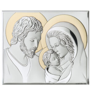 Icoana Sfanta Familie Argint 46x37 cm Auriu