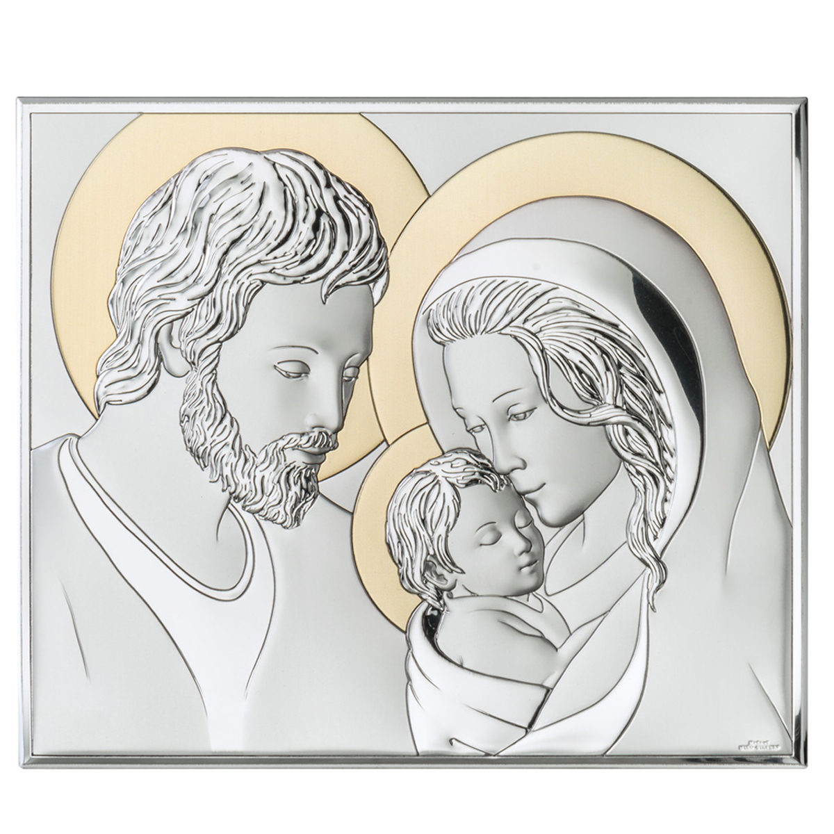 Icoana Sfanta Familie Argint 46x37 cm Auriu
